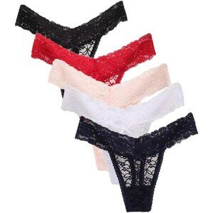 Women's Sexy Lace Thongs Pack of 5